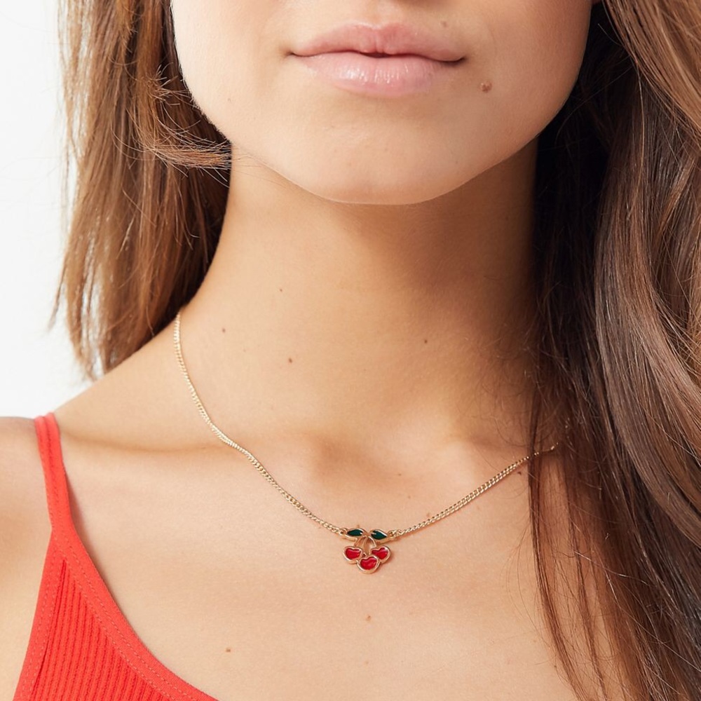 Urban Outfitters Fruity Icon Necklace Cherries